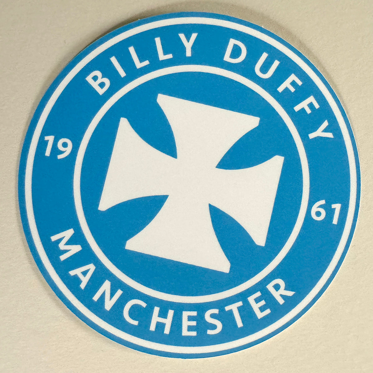 Billy Duffy Blue Sticker