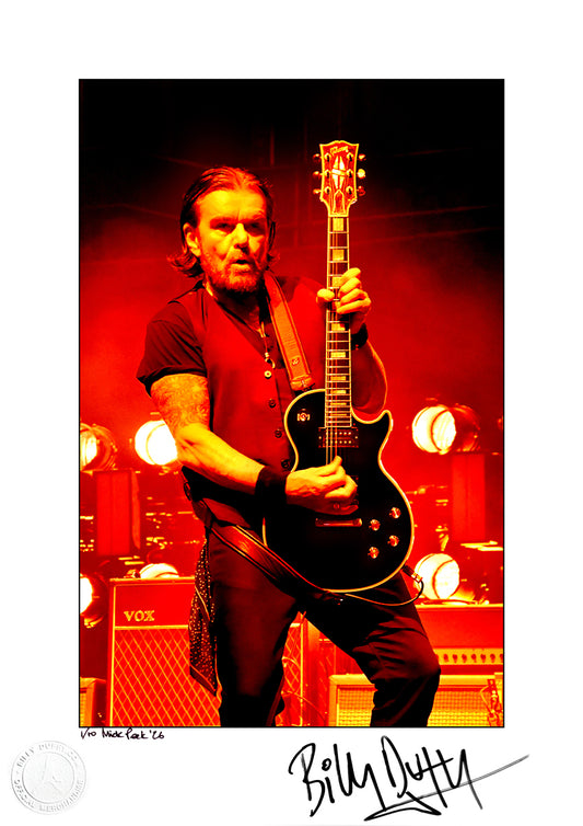 Black Gibson Les Paul Limited Edition A3 Signed Photo